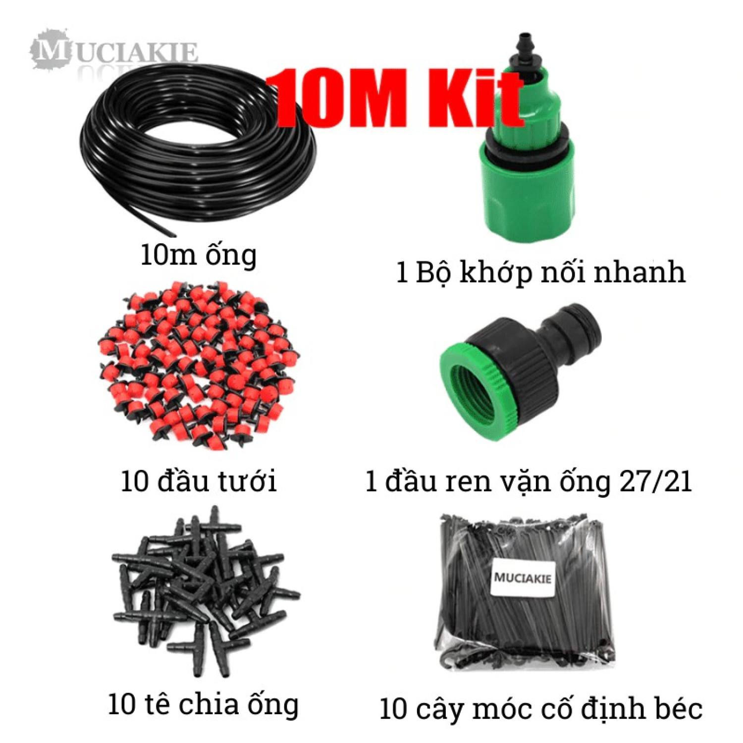 Bộ kit tưới nhỏ giọt 20 béc phun