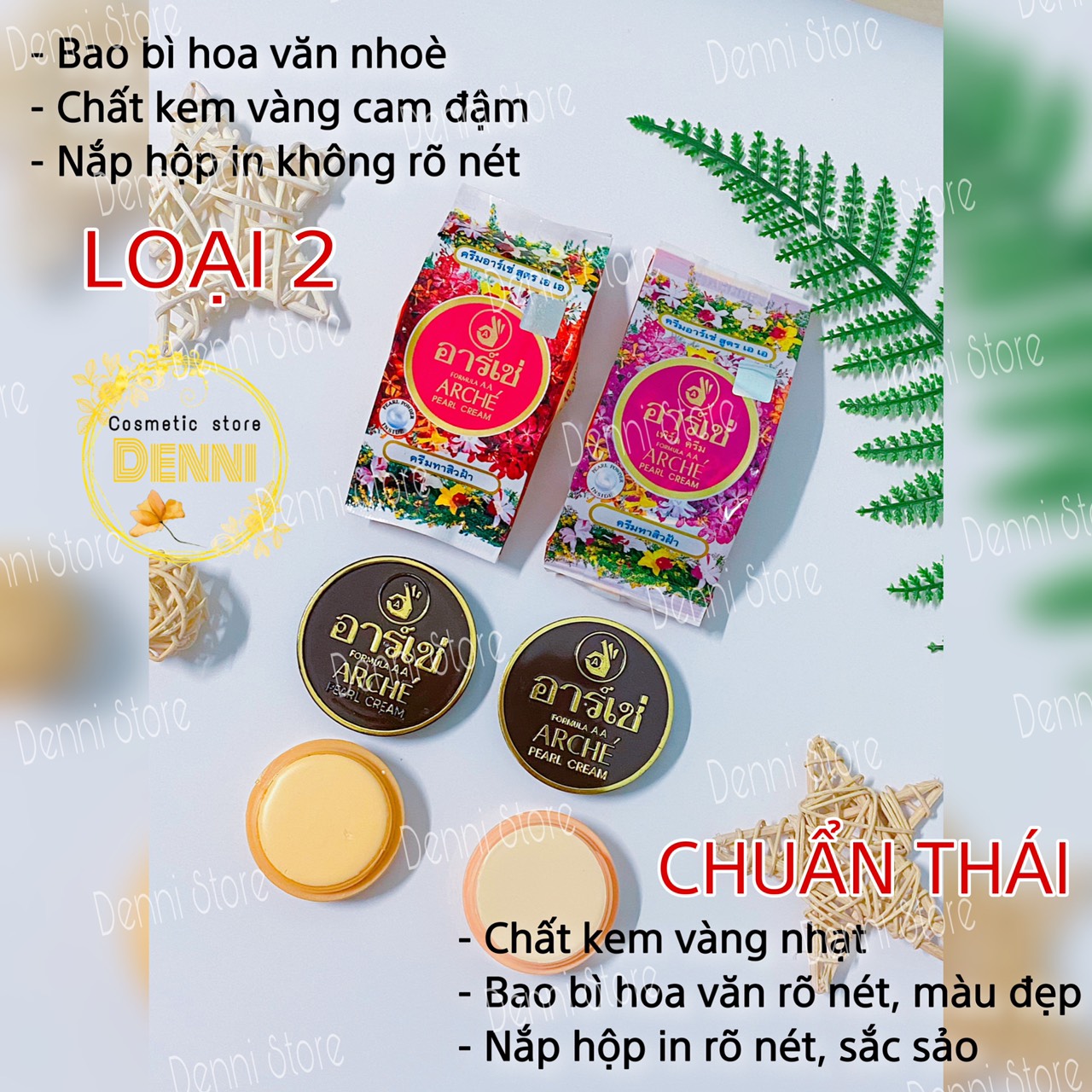 Kem Arche Thái Loại 1 Dưỡng Trắng Da ( kem AC Thái ) - Kem Arche Pearl Cream - mỹ phẩm Denni