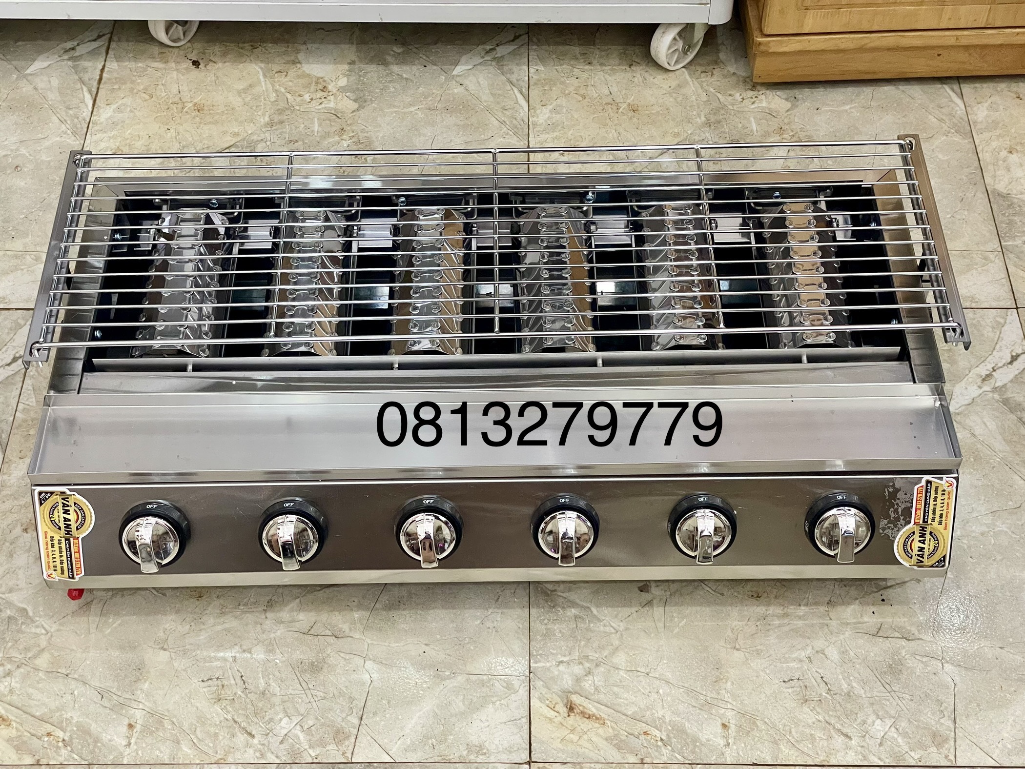 BẾP NƯỚNG GAS 6 LÒ WHATASHI CAO CẤP