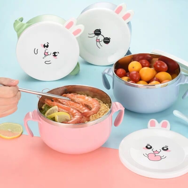 Ca úp mì tai thỏ có nắp ruột inox