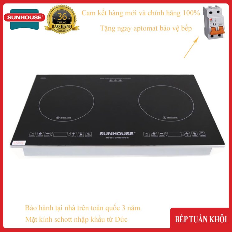 Bếp điện từ sunhouse SHB9108-S.