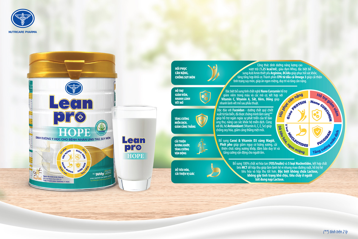 [HCM]Sữa LeanPro Hope 400g ( Dinh dưỡng cho bệnh ung thư suy mòn)