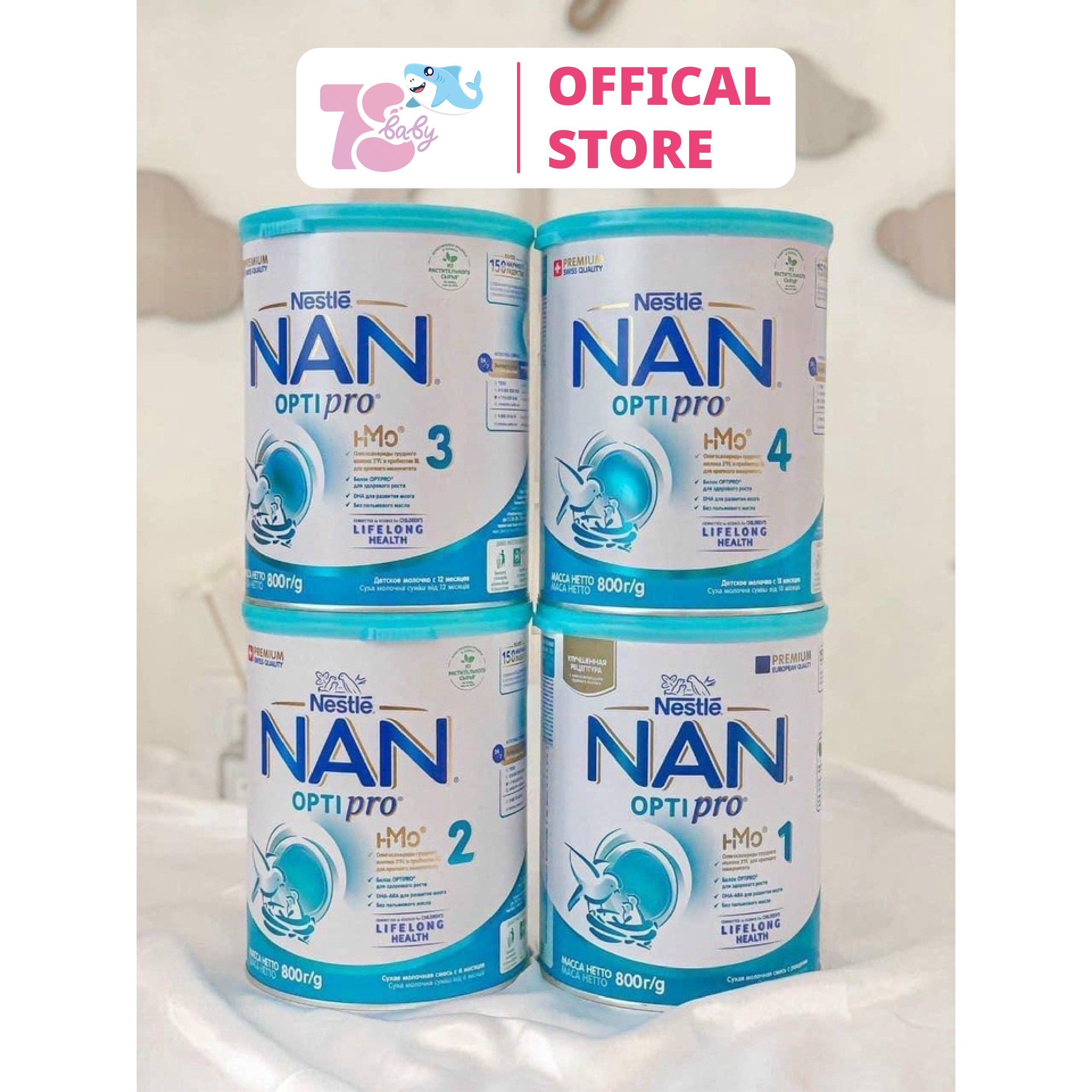 SỮA BỘT NAN NGA ĐỦ SỐ 1,2,3,4 800G