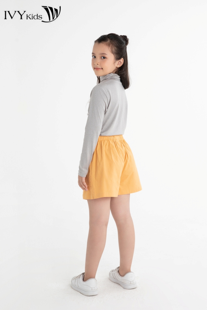 Áo thun bé gái cổ lọ IVY moda MS 58G1575
