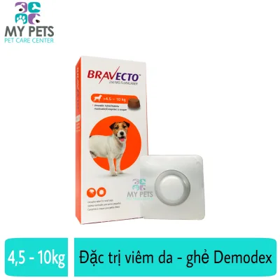 [HCM]Thuốc trị ve bọ chét viêm da ghẻ máu demodex cho chó - Bravecto 4,5 - 10kg
