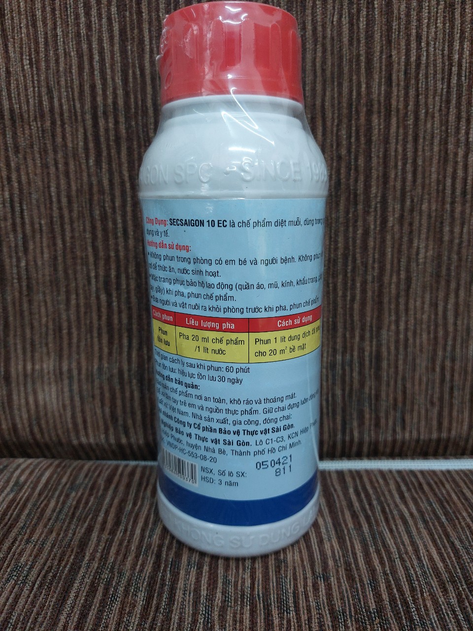 Thuốc diệt muỗi SECSAIGON 10EC chai 450ml