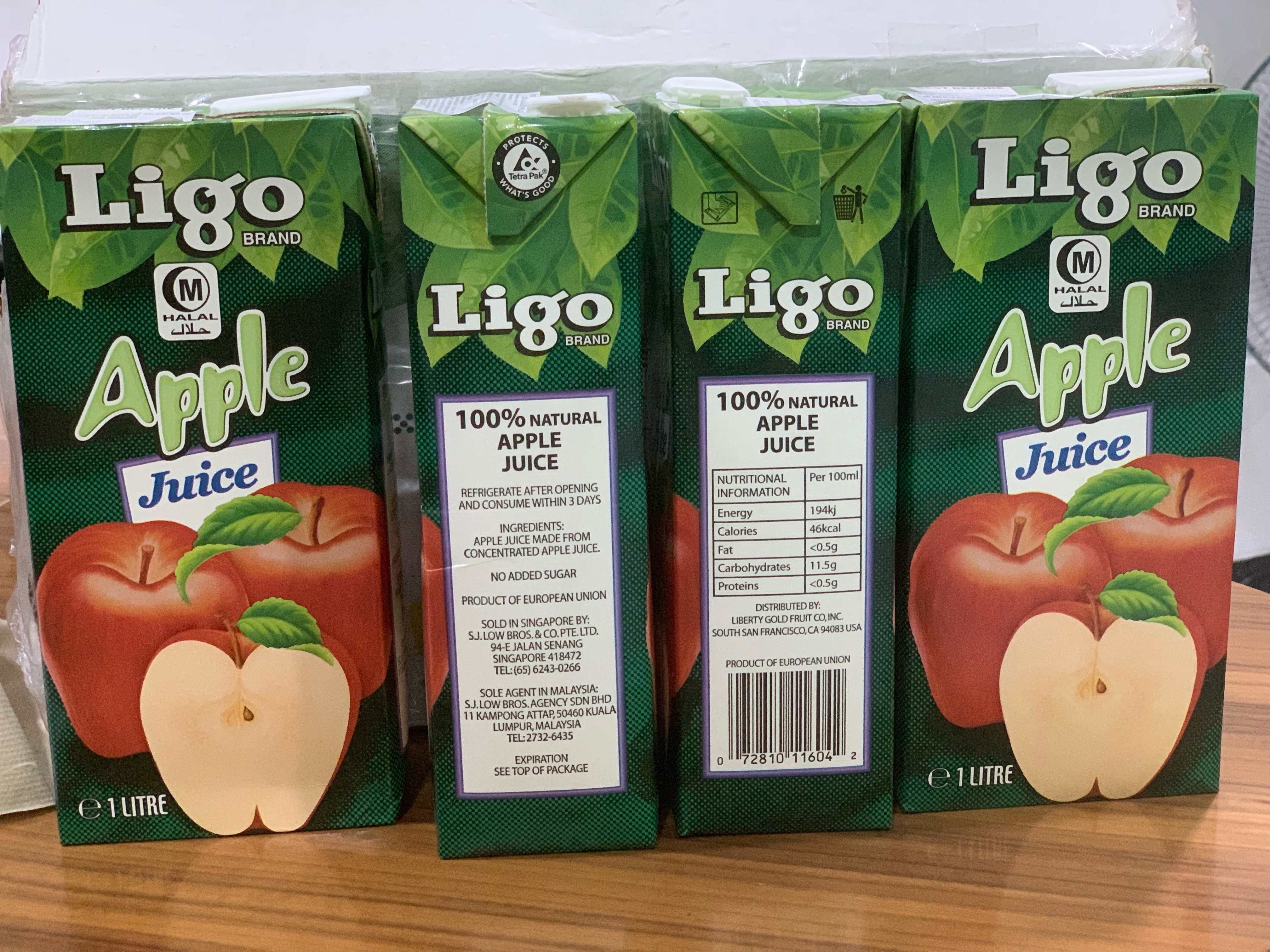 Nước Ép Táo 100% Nguyên Chất Ligo 1Lít