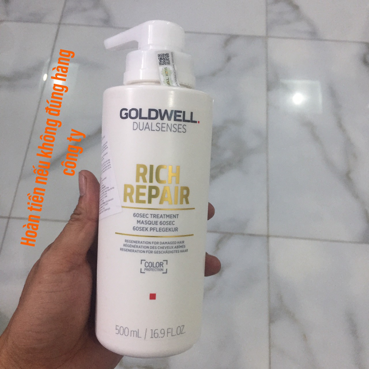 [HCM]Dầu hấp Goldwell Dualsenses Rich Repair 60SEC Treatment Đức Chăm Sóc Tóc Hư Tổn 500ml