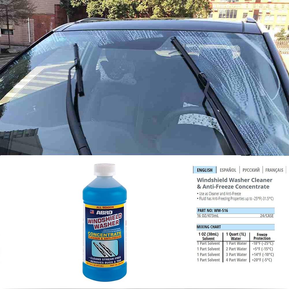 Nước rửa kính chắn gió Abro Windshield Washer Cleaner 473ml