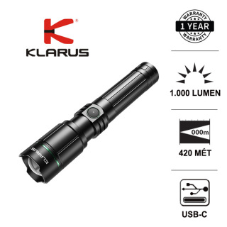 Đèn pin zoom KLARUS A2 độ sáng 1000 lumen chiếu xa 420m cổng sạc USB-C pin 21700 4000mAh Đèn Đèn pin thumbnail