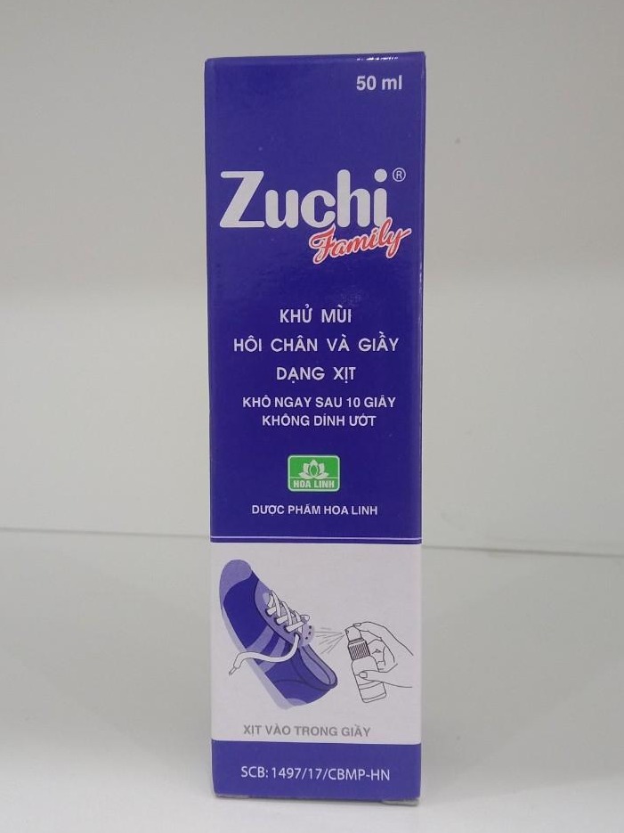 5 Xịt khử mùi giày zuchi family