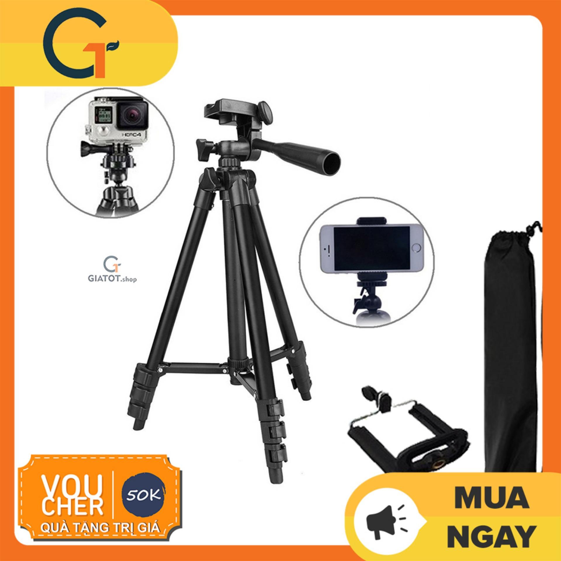 Gậy Chụp Hình quay phim Tripod 3120 Mẫu Mới - Loại Tốt tặng kèm bao đựng và kẹp điện thoại