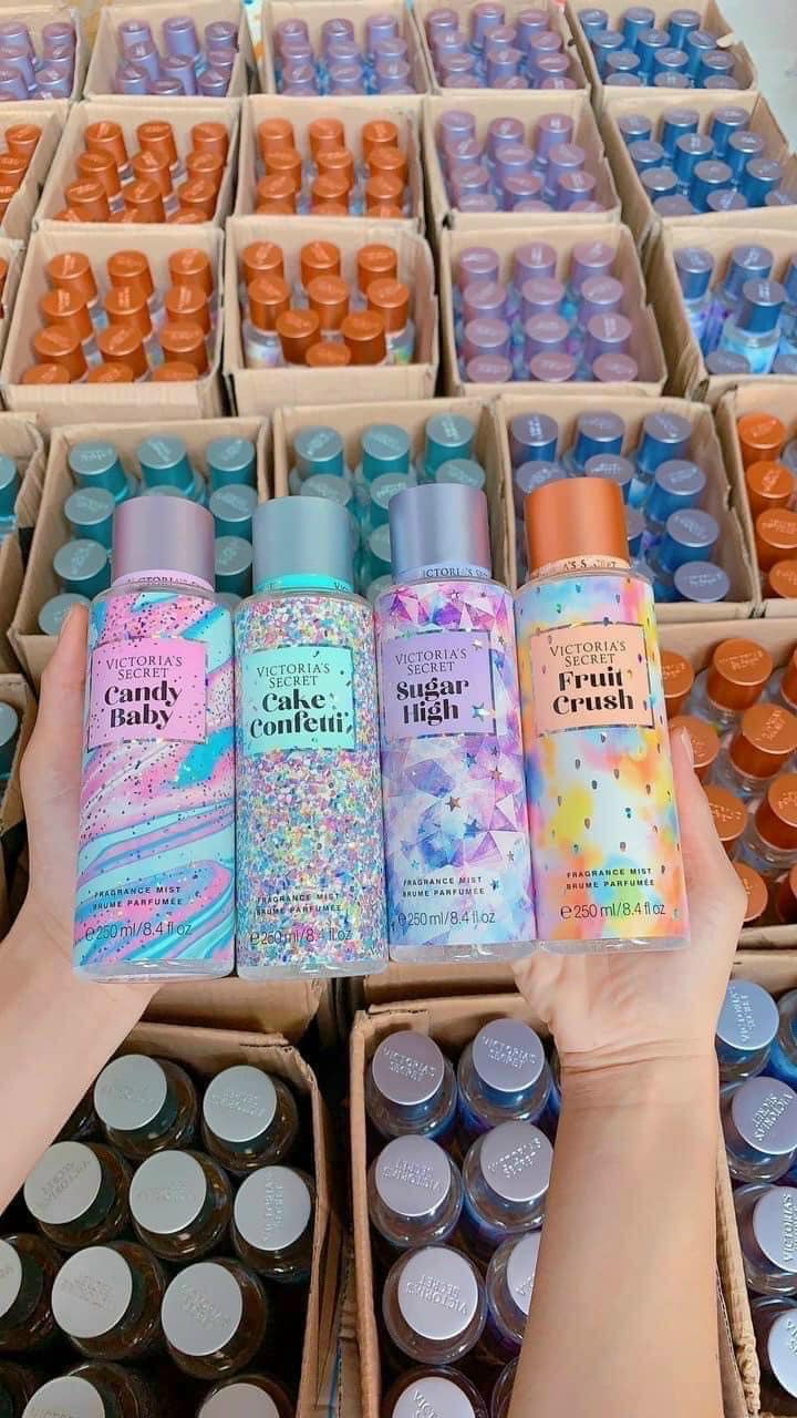 Xịt thơm body, xịt thơm toàn thân victoria's secret body mist 250ml hương fruit crush-bon shop
