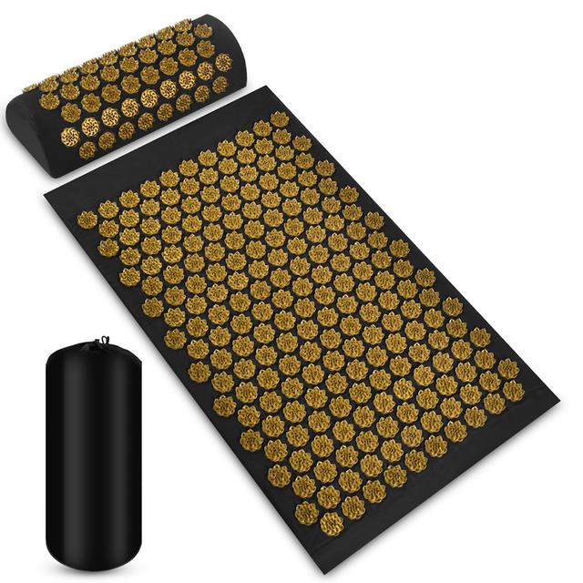 【cw】 Massage Mat Acupressure for Back Neck Needle Acupuncture Pad Pillow Set Kuznetsov Applicator Spike Massager