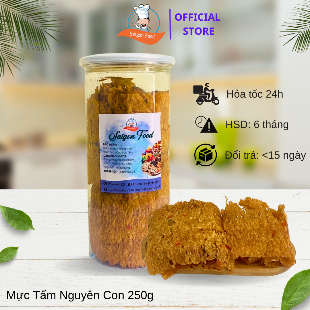 (HCM)500gr Mực tẩm gia vị nguyên con Nha Trang - Saigon Food