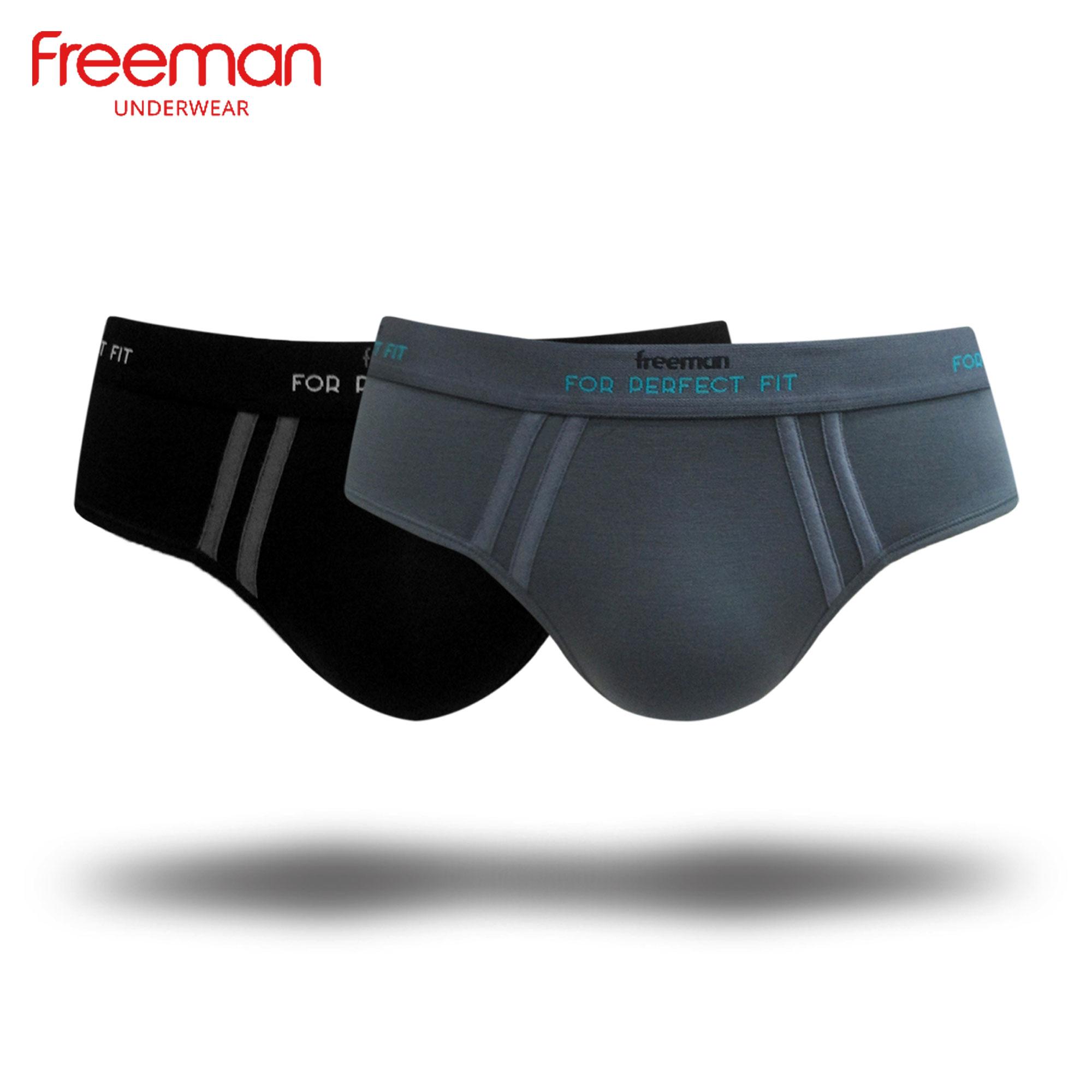 (MÀU ĐEN )Quần lót nam Freeman cao cấp [Combo 2] - Chất liệu Modal BC637
