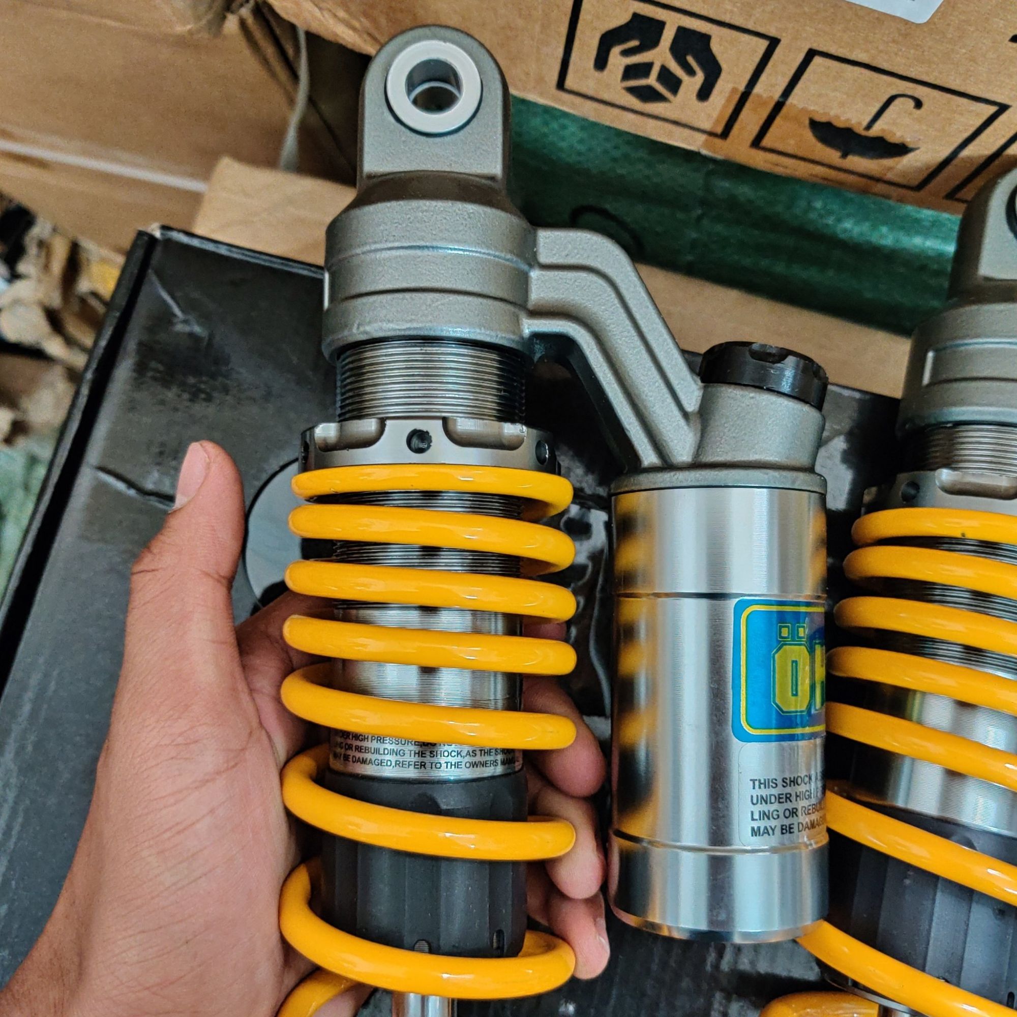 phuộc ohlins dream wave bình dầu xám gắn dream wave cup RS Ma