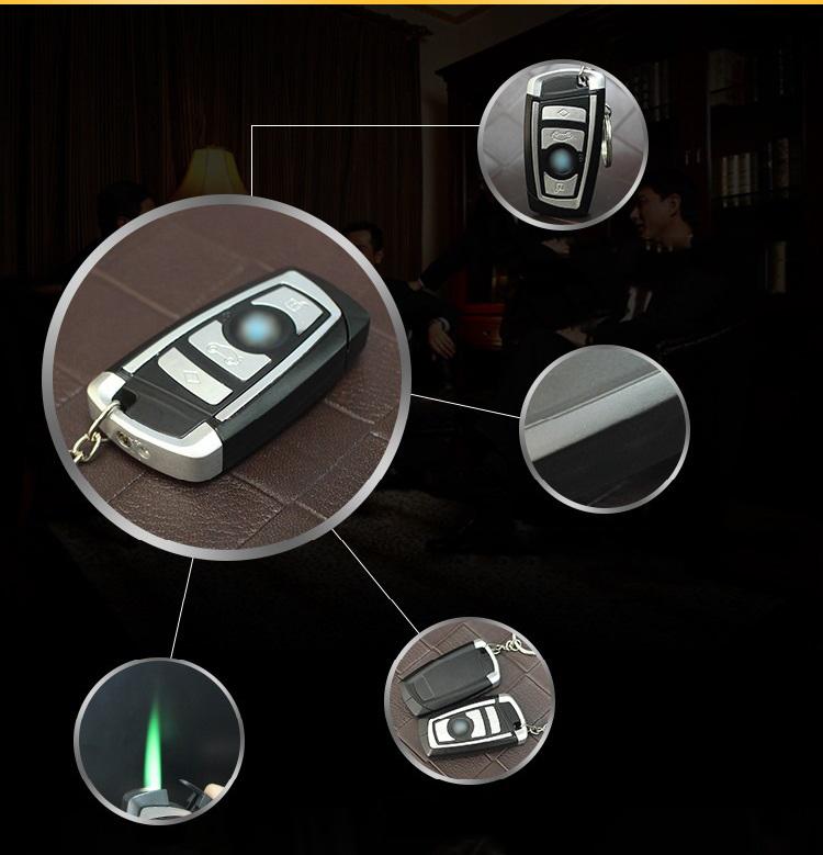 Bật lửa gas khò móc khóa hình Remote xe BMW mẫu TH182 ( Kim Loại )