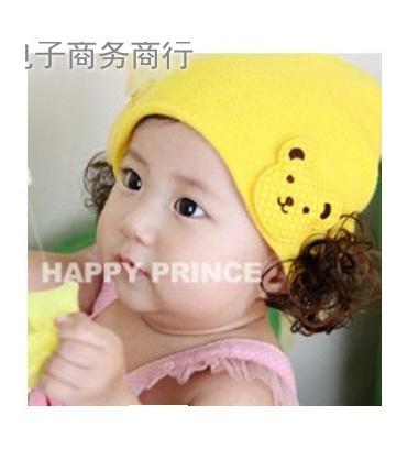 Mũ len tóc giả hình Gấu cho bé