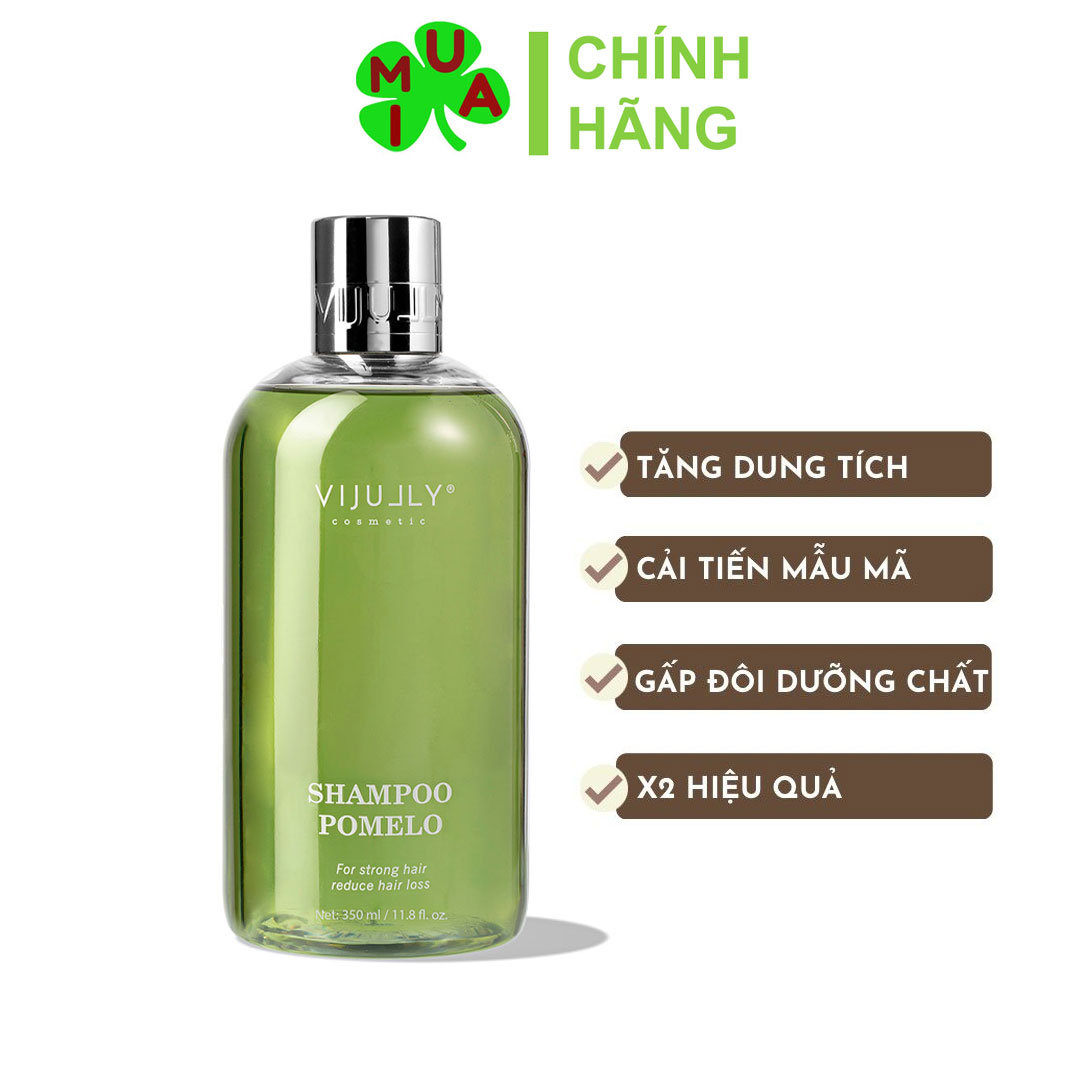 Dầu gội Vijully vỏ bưởi 350ml mẫu mới giảm rụng tóc và gàu - Vi jully chính hãng