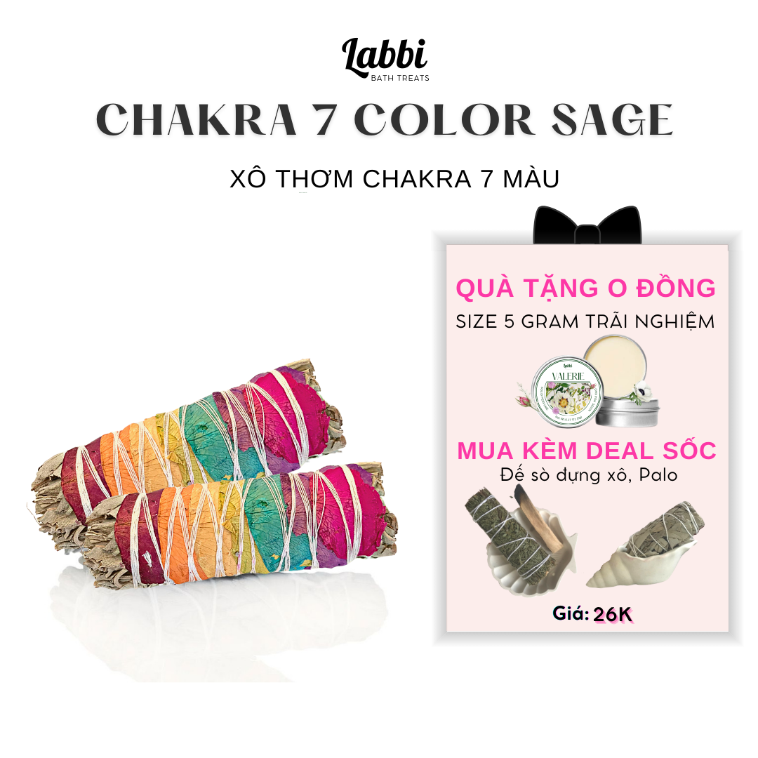 [Labbi] Xô Thơm Chakra 7 màu  (Chakra 7 colors)  - thu hút tình yêu