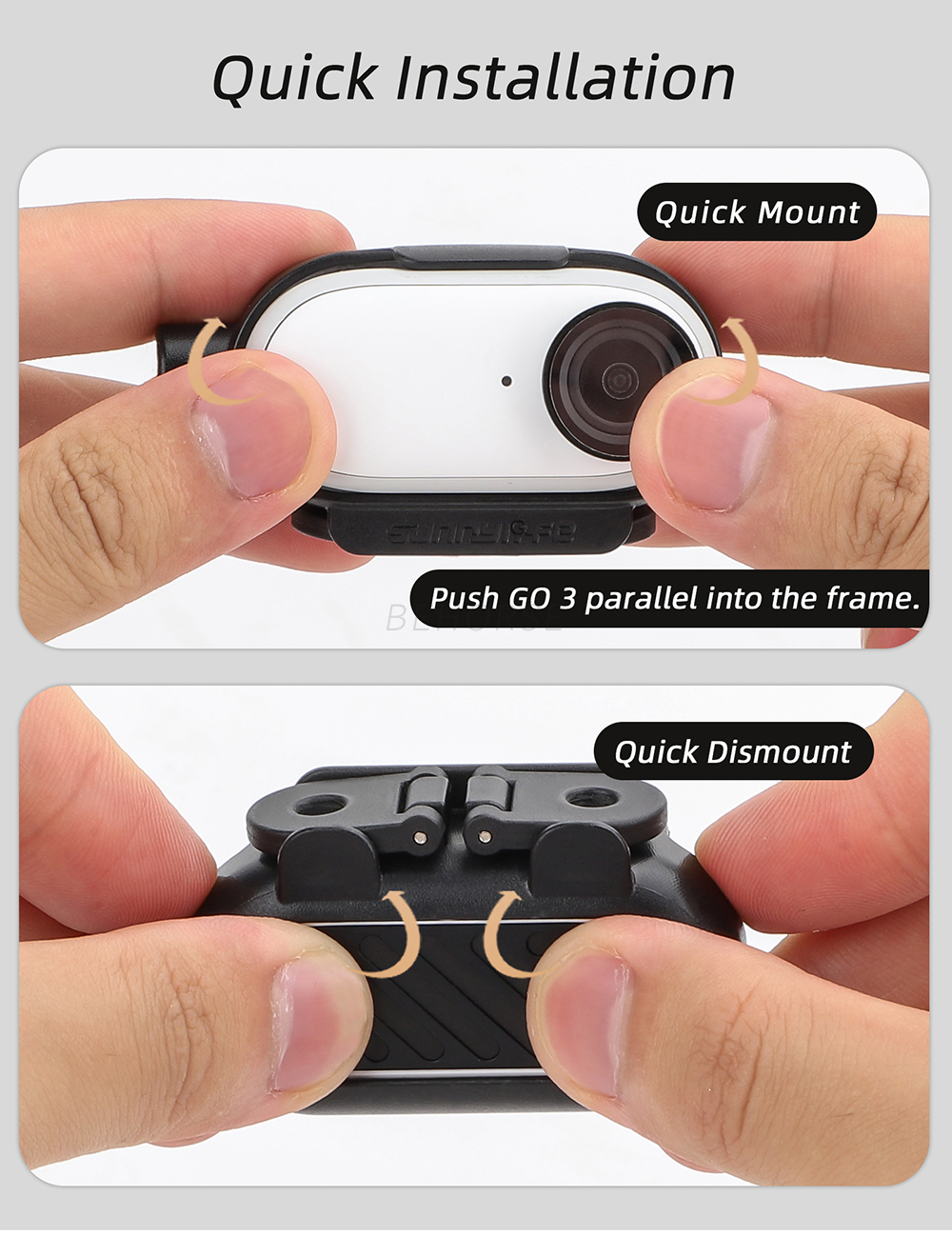 Mount Expansion cket For Insta360 GO 3 Camera Adapter Extension Quick Release Action Camera Accessories
