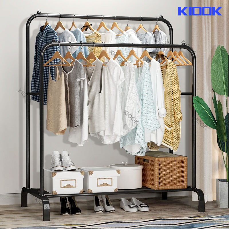 Kệ giá treo quần áo 3 trong 1. tủ kệ khung treo quần áo kệ treo quần áo mẫu mới. sào phơi quần áo chắc chắn giàn phơi thông minh. dàn phơi