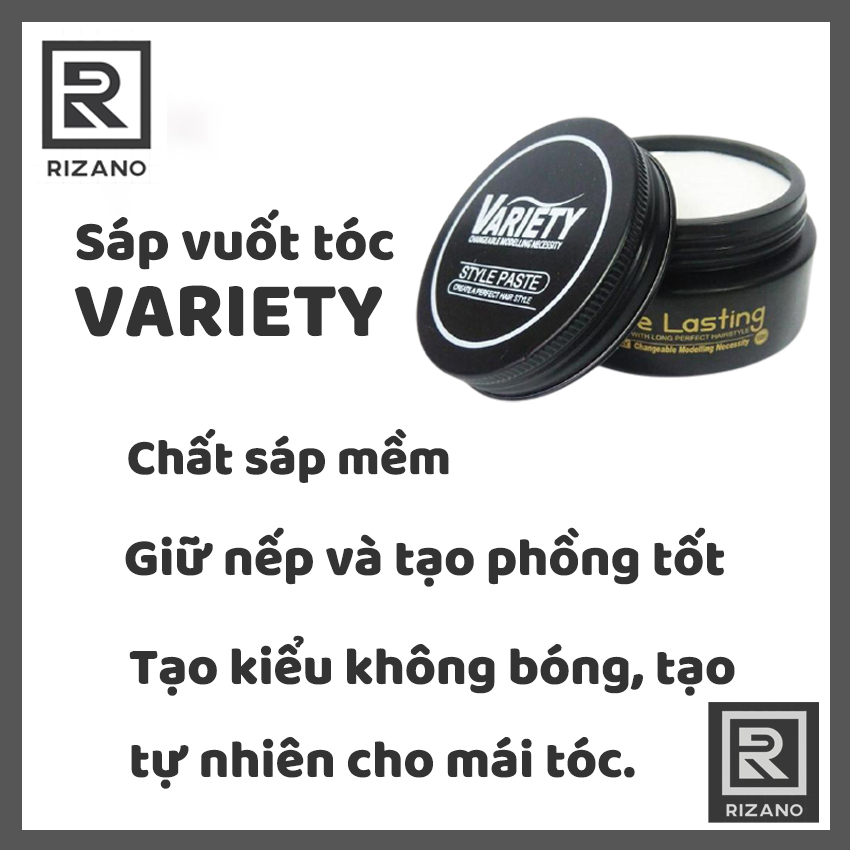 Sáp Vuốt Tóc Variety, Giữ Nếp Lâu, Dễ Tạo Kiểu Tóc, Bảo Vệ Tóc khỏi Môi Trường Khói Bụi Ô Nhiễm, Sáp Vuốt Tóc Nam, Nữ, Rizano