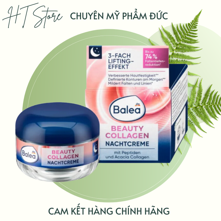 Nội địa đức - kem dưỡng da ban đêm balea beauty collagen, 50 ml