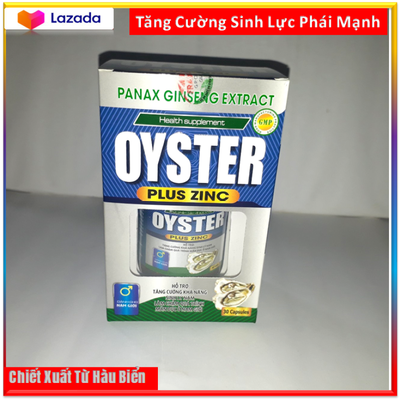 Viên Uống Cường Dương Tăng Cường Khả Năng Sinh Lý Nam OYSTER PLUS ZINC - Với tinh chất hàu biển, maca và kẽm khẳng định bản lĩnh phái mạnh, chấm dứt tiểu đêm, tiểu nhiều lần