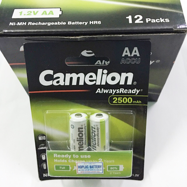 Combo 2 vỉ pin sạc AA Camelion 2500mAh (1 vỉ 2 viên)