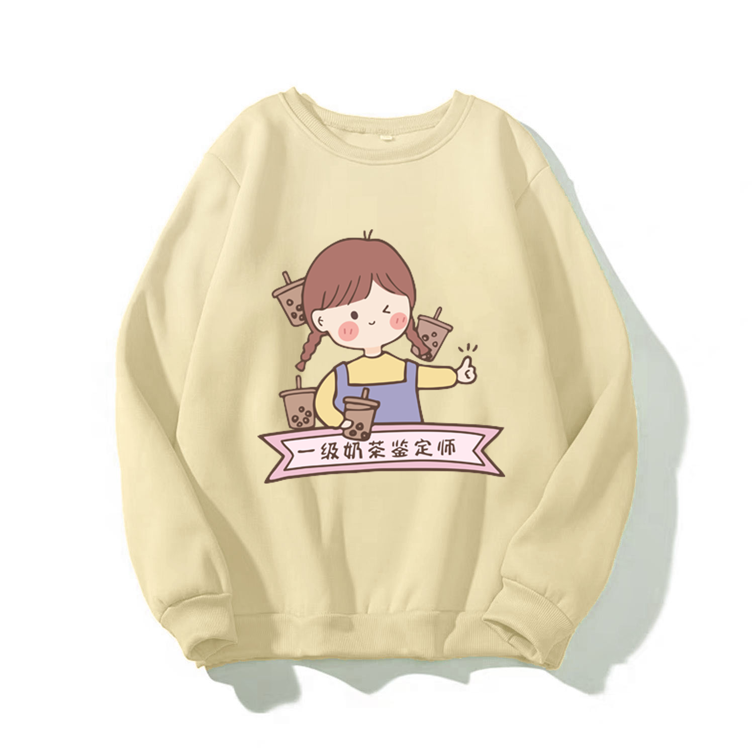 [Hoàn Tiền 15%] ÁO SWEATER NỮ IN CÔ GÁI TÓC NÂU DỄ THƯƠNG