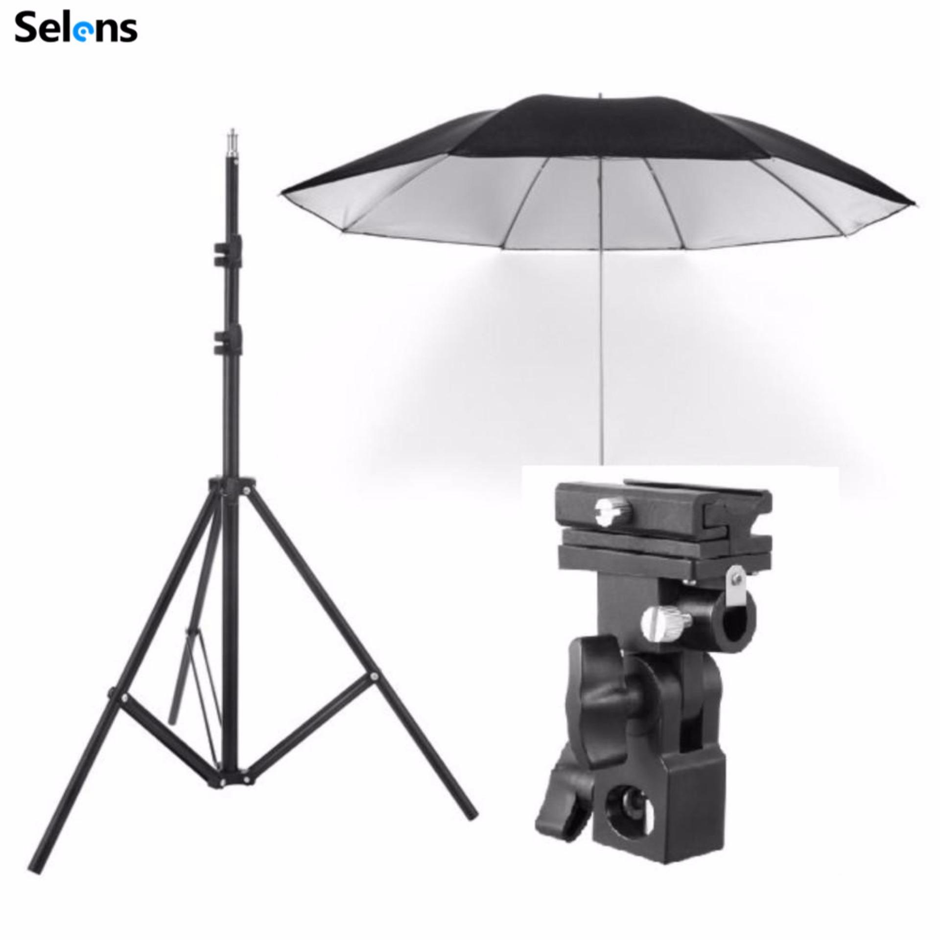 Selens Light Stand And Flash Bracket Mount And Umbrella Speedlite Flash Accessories Kit