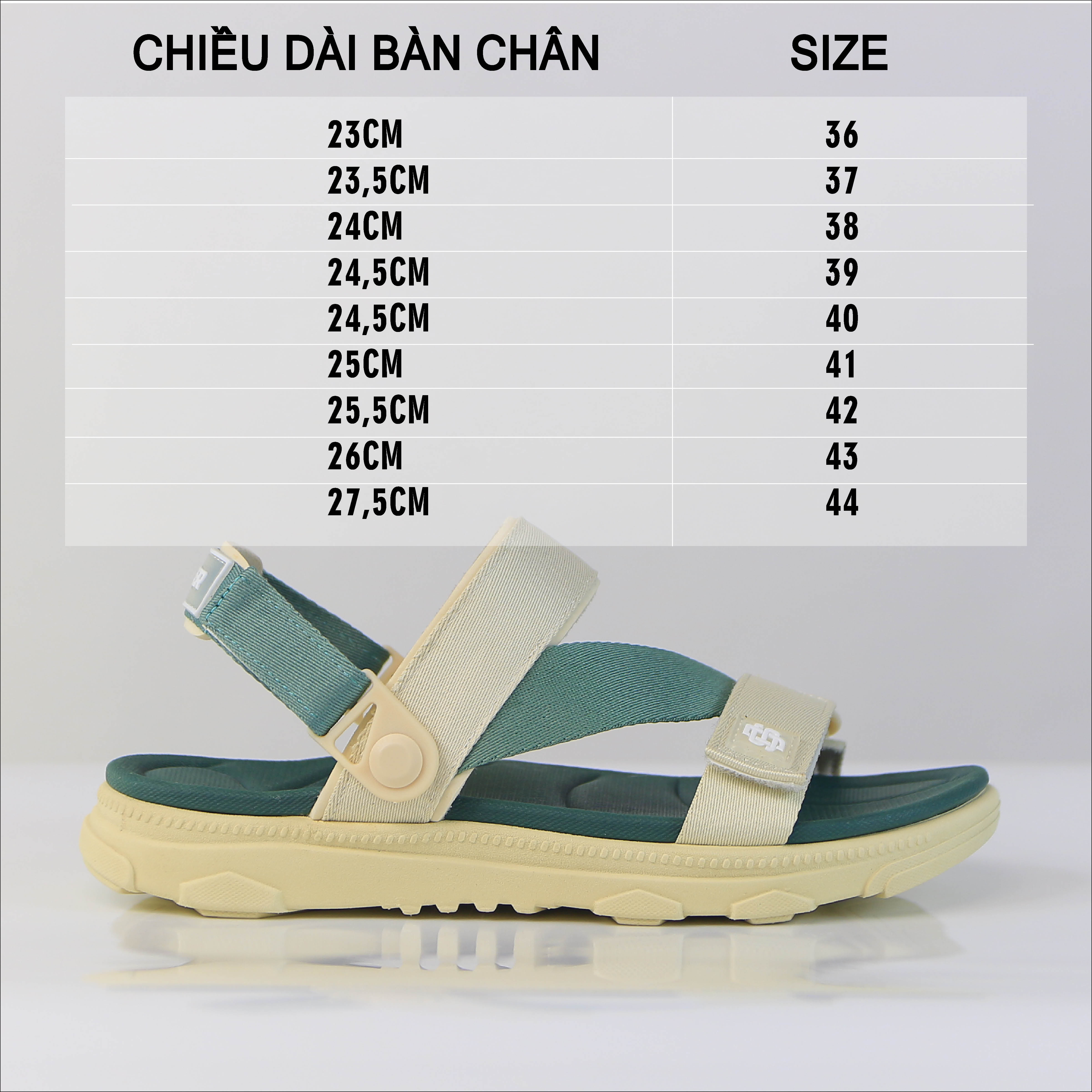Giày Sandal SYNDER SD2 Màu Be Rêu [ kèm hộp + vớ ]