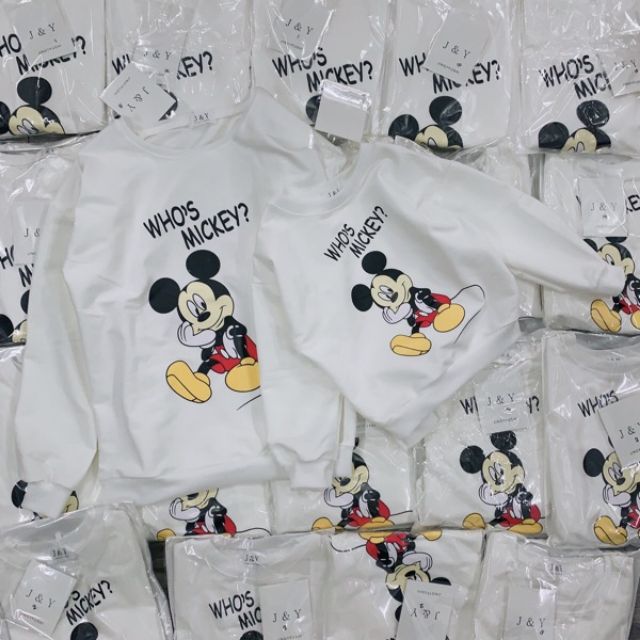 (SĨ) áo thu đông-áo nỉ MIKEY mẹ và bé-đủ size . 40k/áo