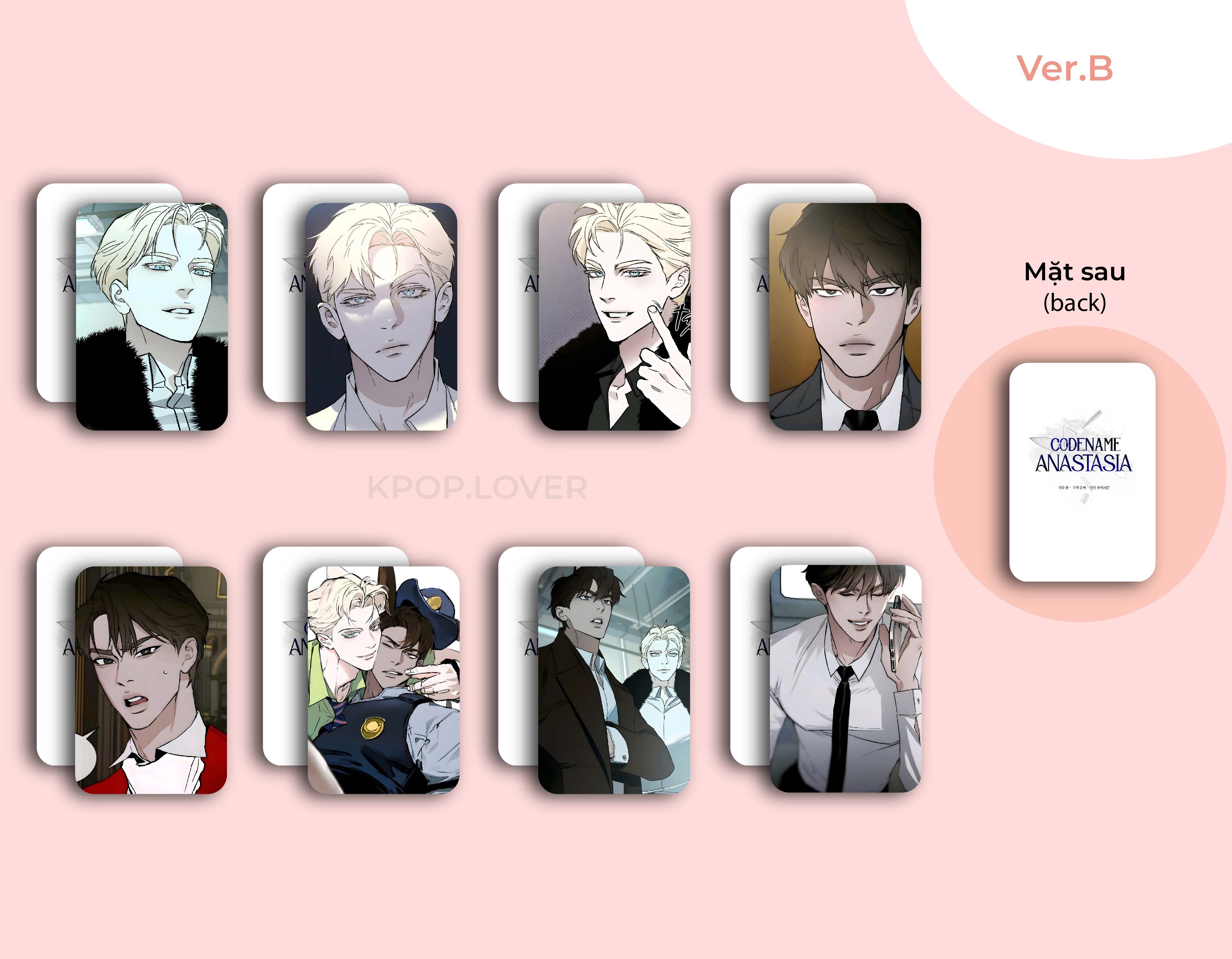 SET 8 CARD BO GÓC MẬT DANH ANASTASIA
