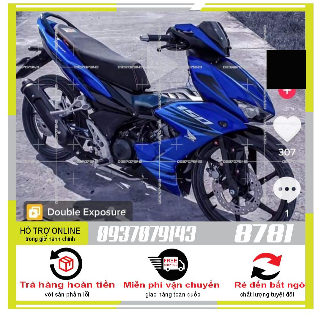 TEM RỜI WINNER X DÁN XE XANH 8781