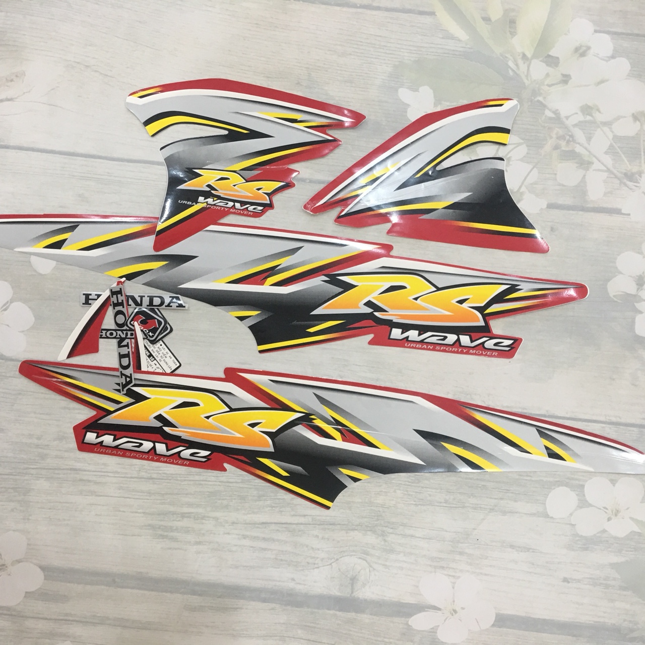 Bộ tem xe wave rs- decal xe wave rs 2008 màu đỏ -tem 3 lớp