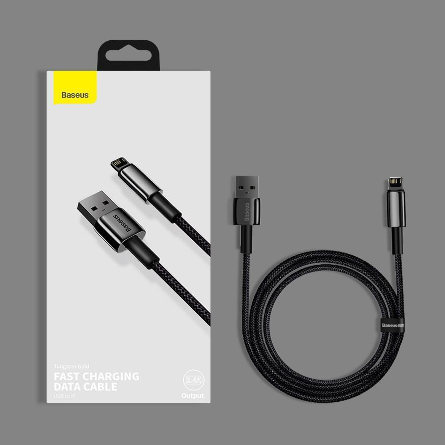 Cáp sạc dữ liệu dùng iPhone/iPad Baseus Tungsten Gold Lightning (USB to Lightning, 2.4A)