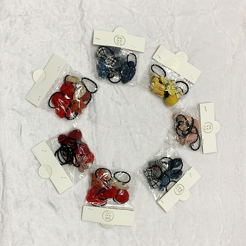 Túi 6 dây cột tóc cho bé gái nhiều hình 3D dễ thương
