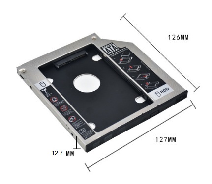 Khay Ổ Cứng Caddy Bay SATA 12.7mm Dày (Gắn Thêm Ổ Cứng Cho Laptop)