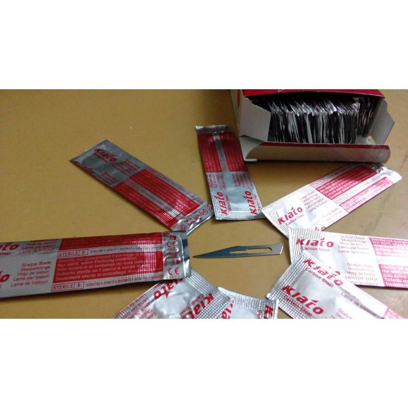Hộp 100 Lưỡi dao mổ KIATO (tặng 1 cán dao mổ)