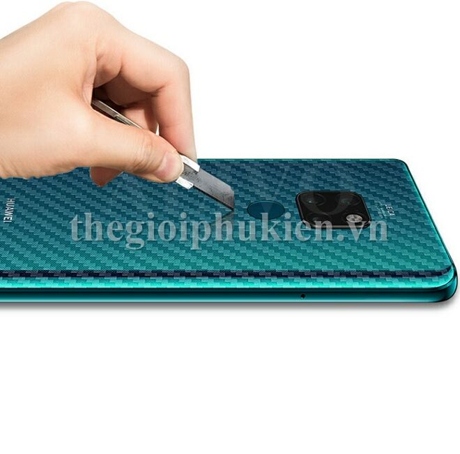 Miếng dán vân carbon, các bon mặt lưng cho Huawei Mate 20