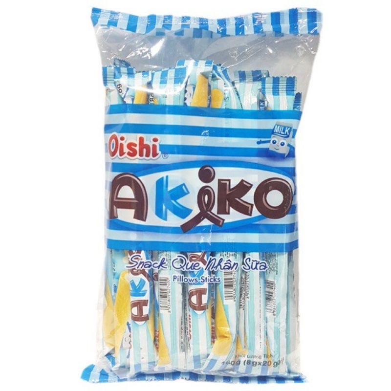 Bánh que Akiko nhân sữa túi 160g
