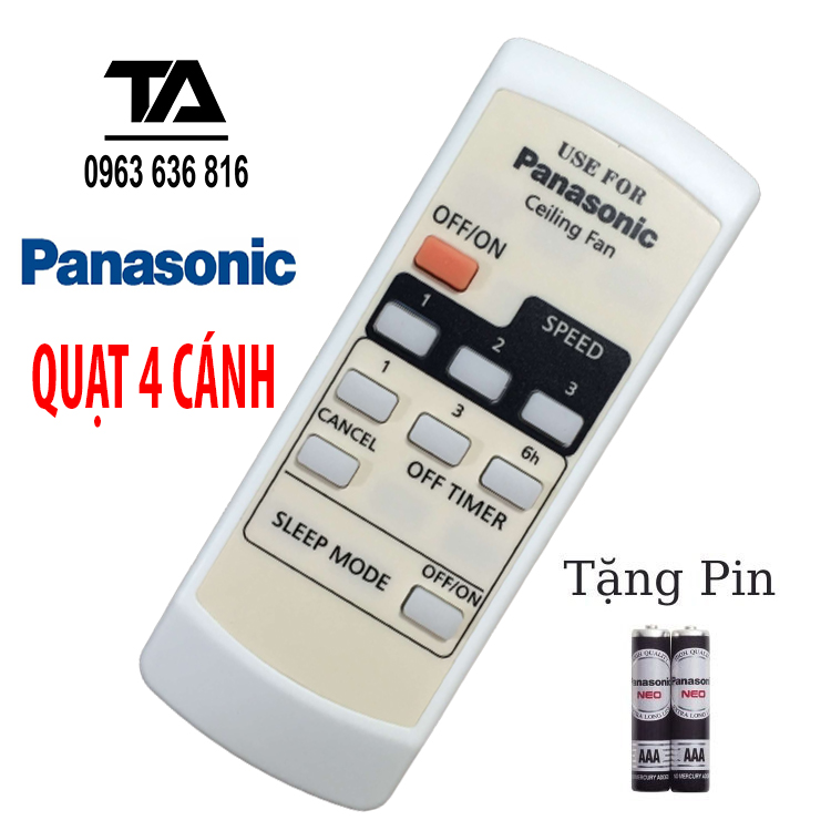 Remote quạt panasonic ✔ điều khiển quạt trần 4 cánh panasonic - f56mpg/ f56mzg /f564