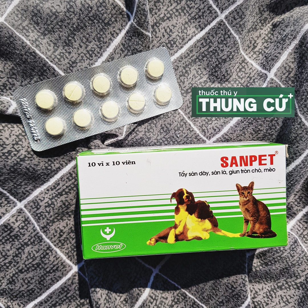 Tẩy giun sán chó mèo Sanpet
