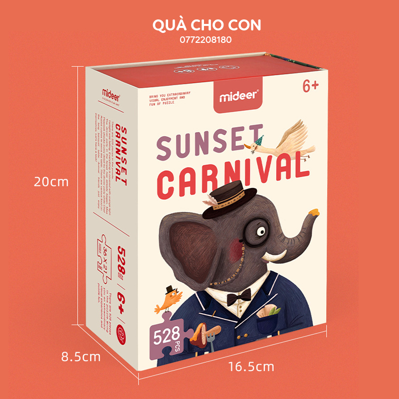 MIDEER - BỘ XẾP HÌNH 528 MIẾNG GHÉP SUNSET CARNAVAL