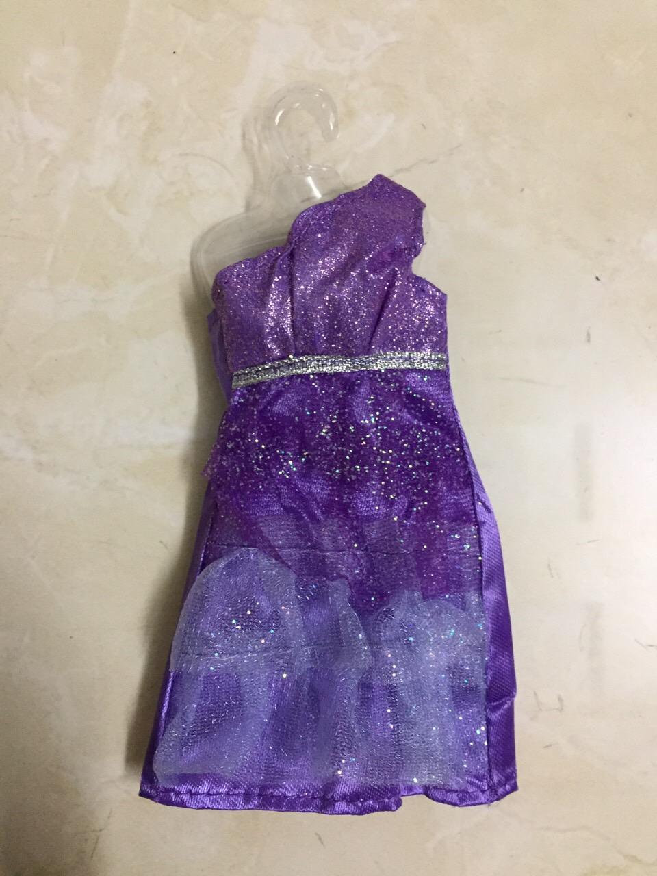 Đầm búp bê 30 cm - tím