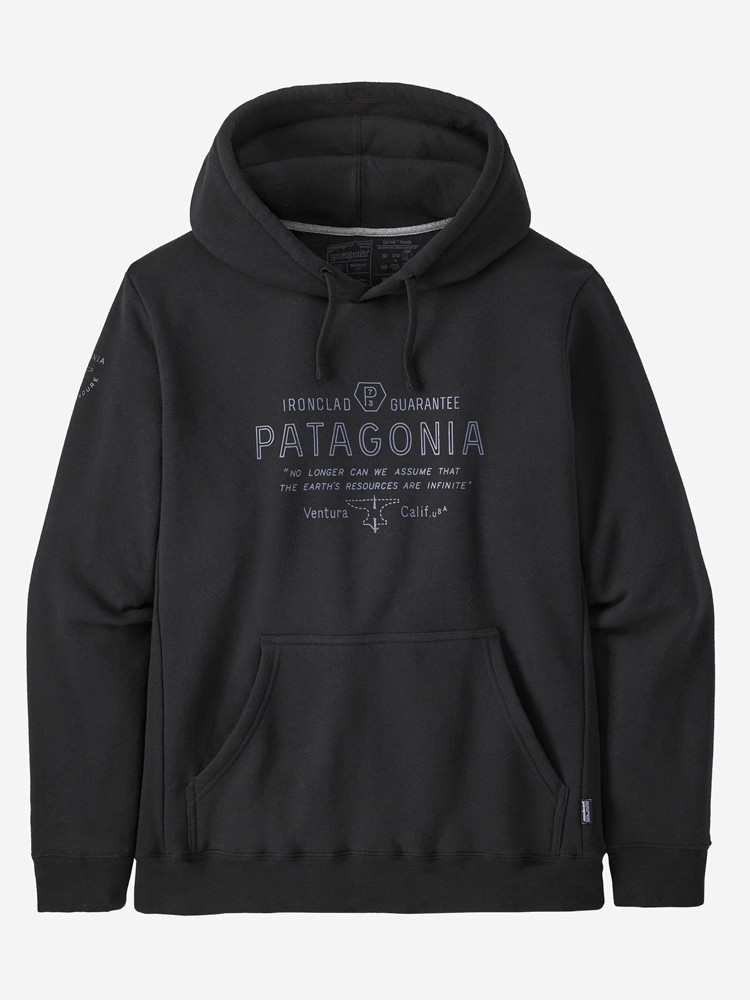 Patagonia Men's Hoodie Printed LOGO PRINT Sports Pullover Hoodie