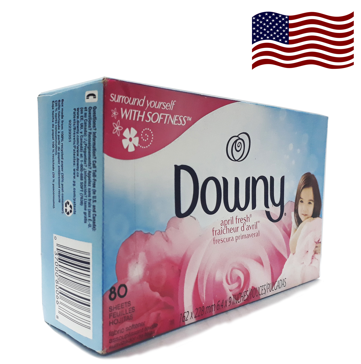 Giấy xả làm mềm vải Downy Fabric April Fresh (80 tờ)